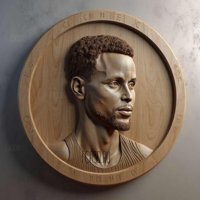 stephen curry 1 stl model for CNC